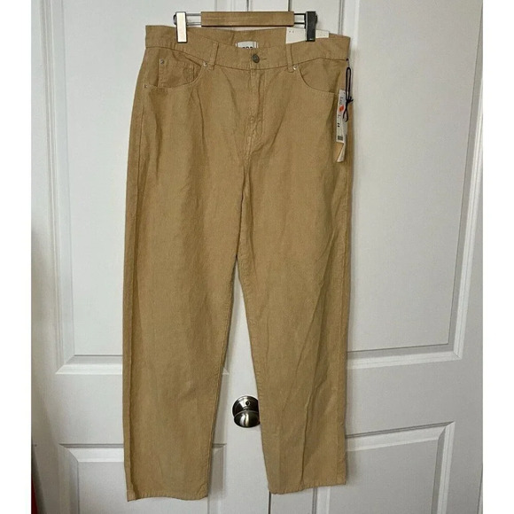 NWT Urban Outfitters BDG Pegged Cowboy  Tan Corduroy Pants Womens 31 - Picture 2 of 10